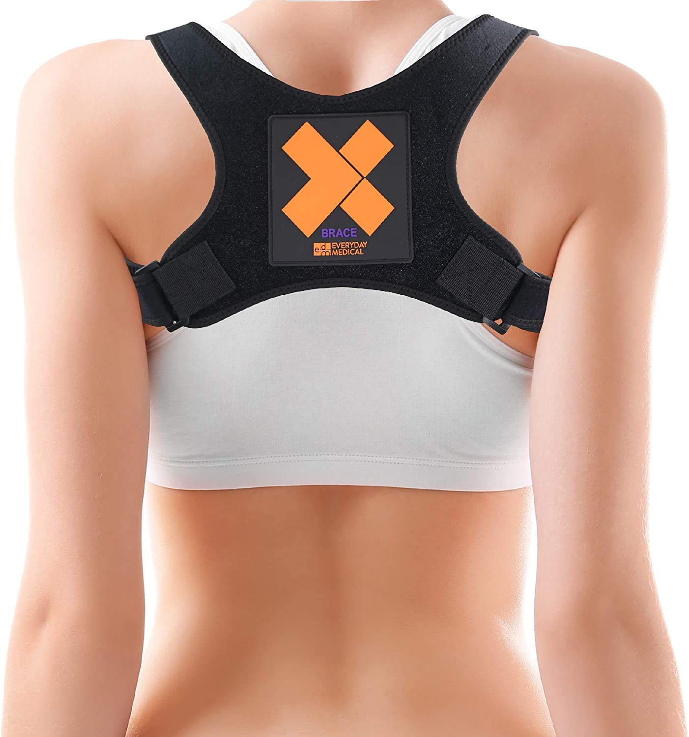 EVERYDAY MEDICAL X Brace I Posture Corrector Back Brace for Men and Women I Discreet Shoulder and Clavicle Support Brace I Prevents Slouching and Improves Posture I Reduces Shoulder and Back Pain