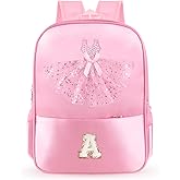 Personalized Dance Backpack Ballet Bag For Girls Kids Toddler, Small Dance Bag Gifts For Girls 3 4 5 6 7 8 Year Old (A)