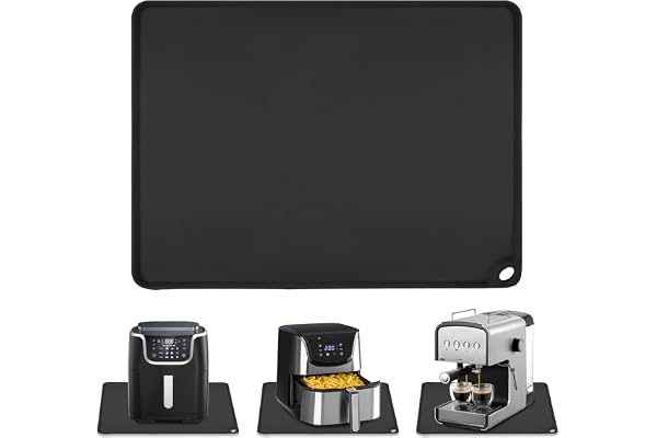 Standard Silicone Mat,Black Baking Mat-Food Grade Kids Dinner Table Placemat Non Slip Counter Mat with Raised Edges Heat Resi