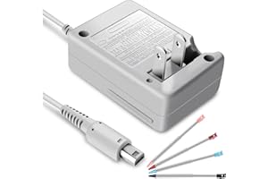 FIOTOK 3DS Charger Kit Compatible with Nintendo 3DS/ New 3DS XL/DSi/DSi XL/2DS/ 2DS XL 100-240V Wall Plug Adapter with 4 Metal Retractable Stylus Pen for 3DS/3DS XL/3DS LL