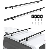 Mountainpeak 500 lb Aluminum Camper Shell Truck Cap Roof Topper Rack | 60" Truck Ladder Rack for Camper Shell &amp; Truck Cap (Drilling Required), Adjustable Rack for Kayaks, Canoes, Camping Gear