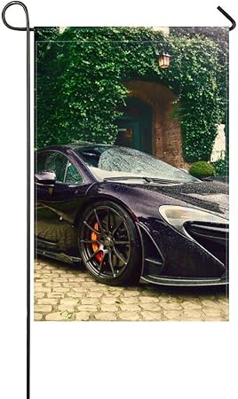 Amazon Com Donggan Garden Flag Mclaren P1 Rain Pavement Side View 12x18 Inches Without Flagpole Garden Outdoor