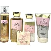 Bath & Body Works In The Stars 4 Piece Gift Bundle - Fragrance Mist - Shower Gel - Body Lotion - Body Scrub - with a Himalayan Salts Springs Bar Soap - Full Size