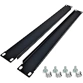 1 U 19'' Rack Server Mount Filler Blank Flat Panels Spacer for Network Rack Enclosure Data Center Cabinet Panel Gasket,Black 