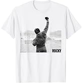 Rocky Fist Raise Grey Scale Movie Poster T-Shirt