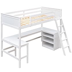Harper & Bright Designs Twin Size Loft Bed with