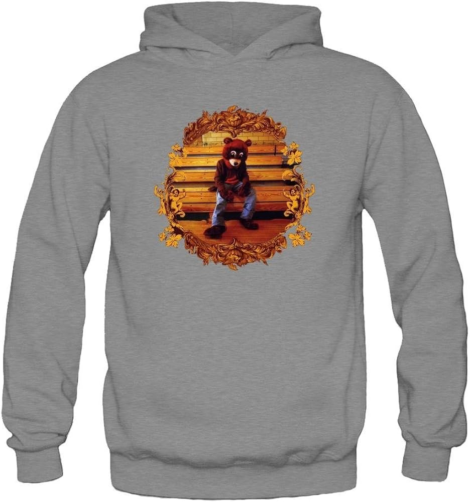 XIULUAN Women's The College Dropout Kanye West Hooded Sweatshirt XXL Dark Grey