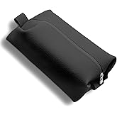 FyndAna Portable Silicone Toiletry Bag, Large Waterproof Toiletries Bag Bathroom Travel Bag Upgraded Leakproof Zipper Toiletries Box,Suitable for Mens Womens(Black)