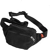 Sling Bag for Women Men Canvas Crossbody Bag Fanny Pack Belt Purses Backpack Traveling (Black)
