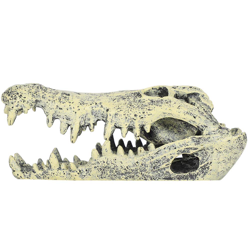 Fdit Aquarium Decoration Skeleton Dinosaur Skull Resin Fish Tank Ornaments Vivarium Aquarium Fish Tank Ornament Cave Decoration