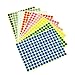 eBoot 3/ 8 Inch Round Dot Stickers Color Coding Labels, 10 Different Colors Dot Labels, 10 Sheets
