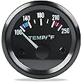 WATERWICH 2inch 52mm Water Temperature Gauge 100-250℉ Water Temp Thermometer Meter Kit DC12V for Ship Car Truck Vehicle Automotive Boat Marine