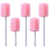 100 Pcs Mouth Swabs for Elderly, Disposable Oral Swabs | Sponge Oral Swabs on a Stick, Individually Wrapped Mouth Cleaning Swabs for Seniors, Patients and Daily Oral Care