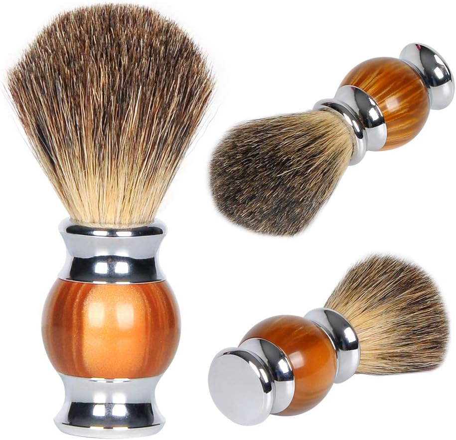 100 Pure Badger Shaving Brush, Handmade Badger Hair Shave Brush for