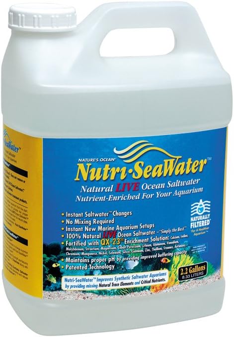 Worldwide Imports AWW84120 Live Nutri Seawater for Aquarium, 2.20-Gallon