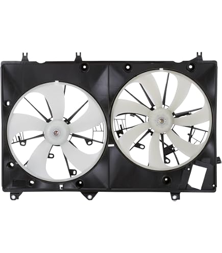 A-Premium Radiator Cooling Fan Assembly For Toyota Highlander 2008-2010 V6 3.5L - Replaces 1636131270, 1636131280