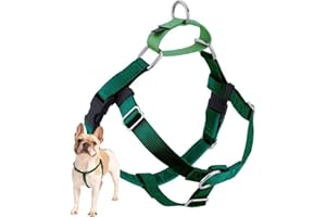 2 Hounds Design Freedom No Pull Dog Harness, Adjustable Harness, Easy Walking & Comfortable Control, Fits Small, Medium & Large Dogs, Solid Colors, Made in USA, 1" LG, Kelly Green