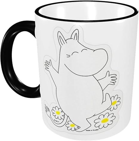 Amazon Co Jp ムーミン 花柄 マグカップ コーヒーカップ 陶器 電子レンジ対応 アルファベット かわいい おしゃれ 大きめ 人気 アニメ グッズ 雑貨 330ml ホーム キッチン