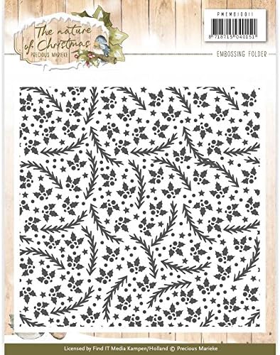 Precious Marieke The Nature of Christmas Embossing Folder PMEMB10011