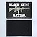 SpaceAuto 3D Embroidery Black Guns Matter Military Tactical Morale Hook & Loop Desert Badge Patch 3.15