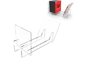 Boloyo Acrylic Vinyl Record Storage Holder, Clear CD Organizer Holder About 50 LP Storage Fit for 7 or 12 inch Vinyl Record