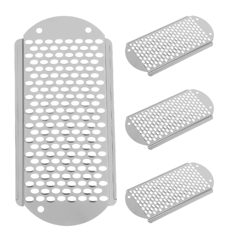Photo 1 of 4pcs Pumice Stone Foot Cheese Grater Foot Scrubber Foot Grater Stainless Steel Foot Scraper Foot Dead Skin Remover Foot Care Tool Feet Shaver Dead Skin Convenient Foot Scraper