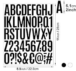 500 Pcs Letter & Number Stickers – 10 Sheets 2