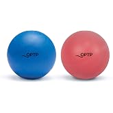 OPTP Massage Ball Set &ndash; One Super Pinky Ball &amp; One Super Firm Ball | Moderate &amp; firm density therapy ball set, non-inflatable deep tissue massage balls for Plantar Fasciitis, sore muscle relief