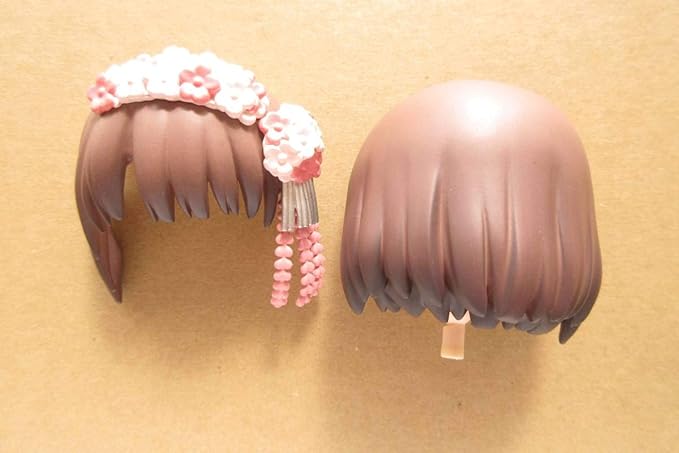 Amazon パーツ髪 頭ねんどろいど 加藤恵 和服ver 1 冴えない彼女の育てかた ブラウン ボブ 髪飾り かんざし 着物 オビツ フィギュア ドール 通販