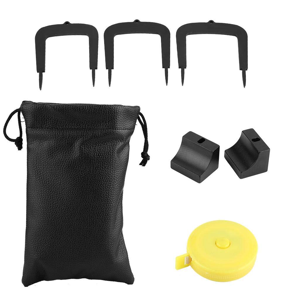 Dwawoo Golf Putter Kit, Aluminum Alloy Golf Putting Aim Gate Golf Target Kit 3 Goal Gate with 2 Base, Storage Pouch, Measuring Tape Golf Stuff