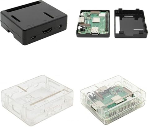 fengzong Estuche de Abs Color Negro/Transparente para Raspberry Pi Modelo 3 A + (Plus) D Estuche de Abs para Modelo Raspberry Pi (Negro)