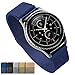 Quick Release Watch Band 22mm Milanese Loop Strap Magnetic Clasp Closure Lock Steel Replacement Bracelet Men Women 18mm 20mm 22mm Blue