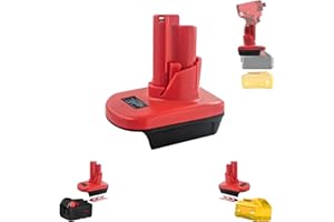 PWTLXES for DeWalt and for Milwaukee Battery Adapter, Compatible with M18 and for DeWalt 20V 60V Lthium Battery (Power for Milwaukee for M12 Tools)