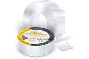 Amliz Double-Sided Transparent Alien Tape x 30mm * 2m, 2mm Thick Adhesive Tape, Holds up to 17 lbs., Instant Bonding Nano Mag