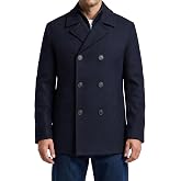 Nautica Men's Wool Blend Peacoat | Wool Blend Fabric, Double-Breasted Design, Peacoat Styling, Big &amp; Tall Sizes, Classic Winter Warmth
