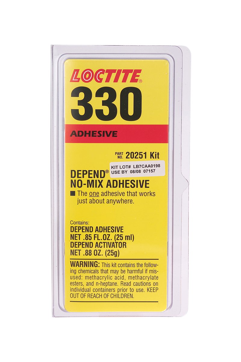 Loctite 20251 Pale Yellow 330 Depend Adhesive, 67500 cP Viscosity, 25
