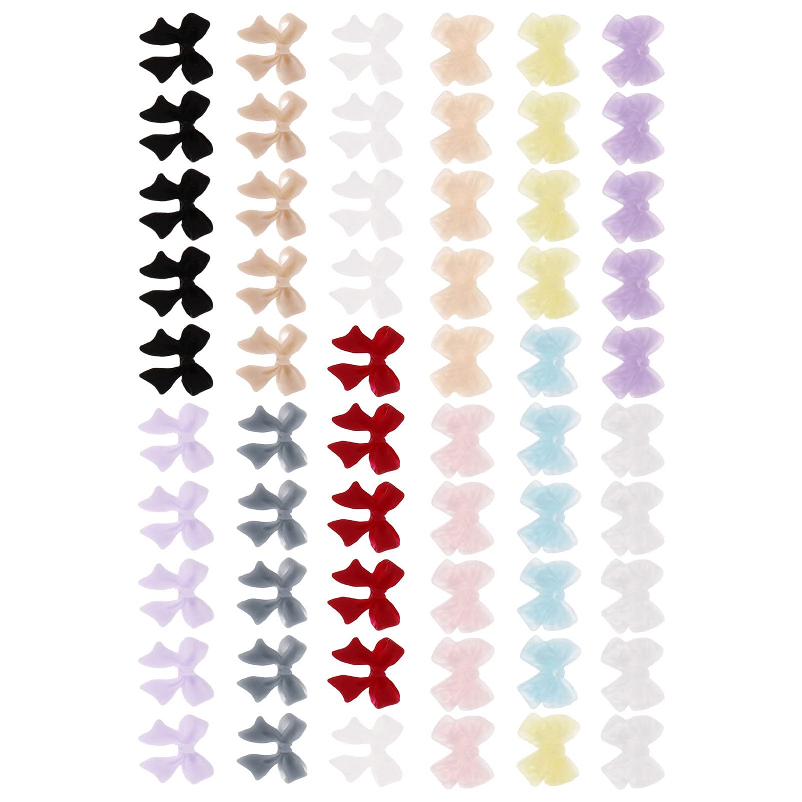 2bags Stereoscopic Nail Art Bowknots Decorative Manicure Charms for Home Salon Use Bright Colors for Various Occasions Easy to Apply Nail Art Supplies