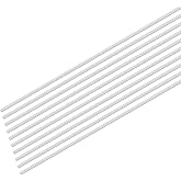 M METERXITY 10-Pack Round Aluminum Rod, 2mm (1/12") Dia 300mm (12") Length 6061 Aluminum Round Rod Solid Lathe Bar Stock Metal Sticks for DIY Crafts Making/Industrial/Construction/Model