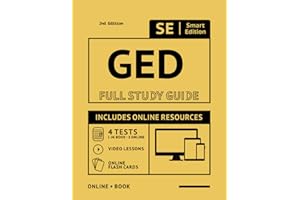 GED Full Study Guide: Test Preparation For All Subjects Including 4 Full Length Practice Tests Both In The Book + Online, With 1,300 Realistic Practice Test Questions And Hundreds Of Online Flashcards