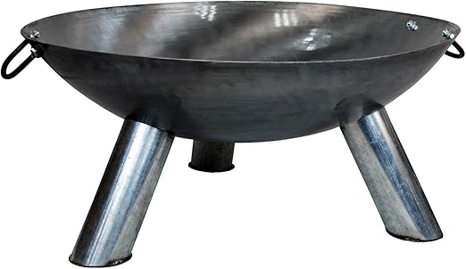 Simpa Wok Style Garden Fire Pit Bowl Brazier With Handles Tripod