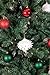 Clever Creations Red and White Flower 3 Pack Christmas Tree Ornaments
