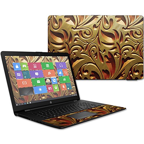 MightySkins Skin Compatible With HP 17t Laptop 17.3" (2017) - Mosaic Gold | Pro…