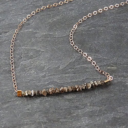 Designed By Stacey Handmade Raw Chocolate Diamond Necklace Bar