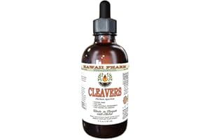 Cleavers Alcohol-Free Liquid Extract, Organic Cleavers (Galium aparine) Above-Ground Parts, Organic Dried Glycerite Hawaii Pharm Natural Herbal Supplement 4 oz