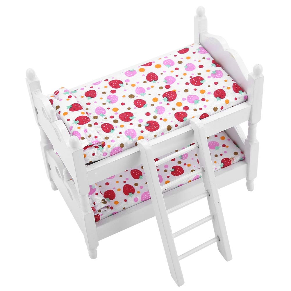 Miniature Dolls House Bed Doll Bunk 112 Wooden Furniture Toy Dollhouse