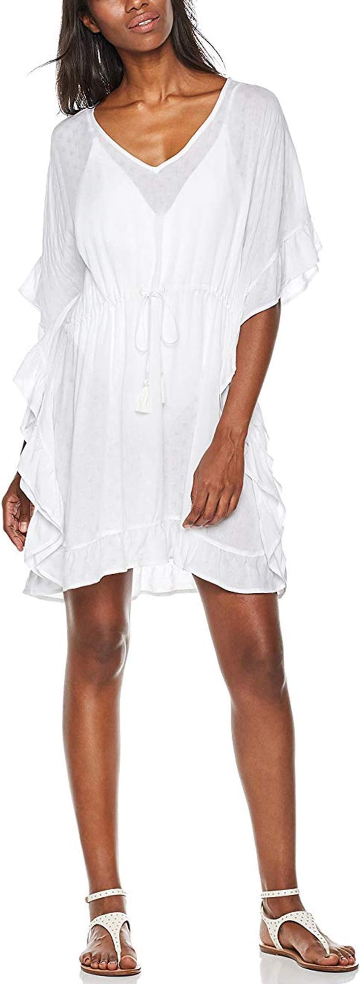 Moss Rose Women's Swimsuit Cover up Beach Kaftan for Bathing Suit with Floral Pattern