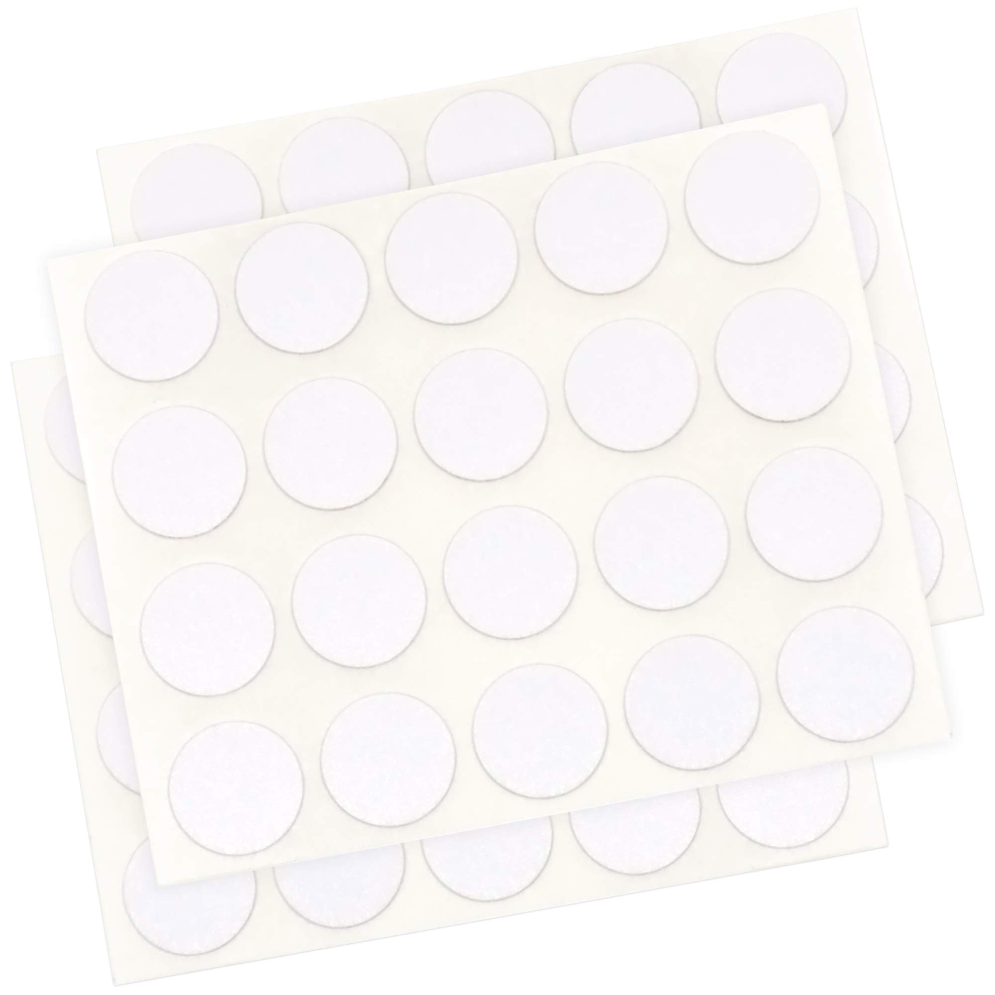 Adsamm® / 60 x cover caps | Ø 0.51'' (Ø 1,3 cm) | white | round | 0.018'' (0,45 mm) thin, self-adhesive furniture patches by Adsamm®