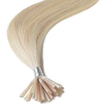 18 Pre Bonded Hair Extensions Stick Tip Straight 613 White