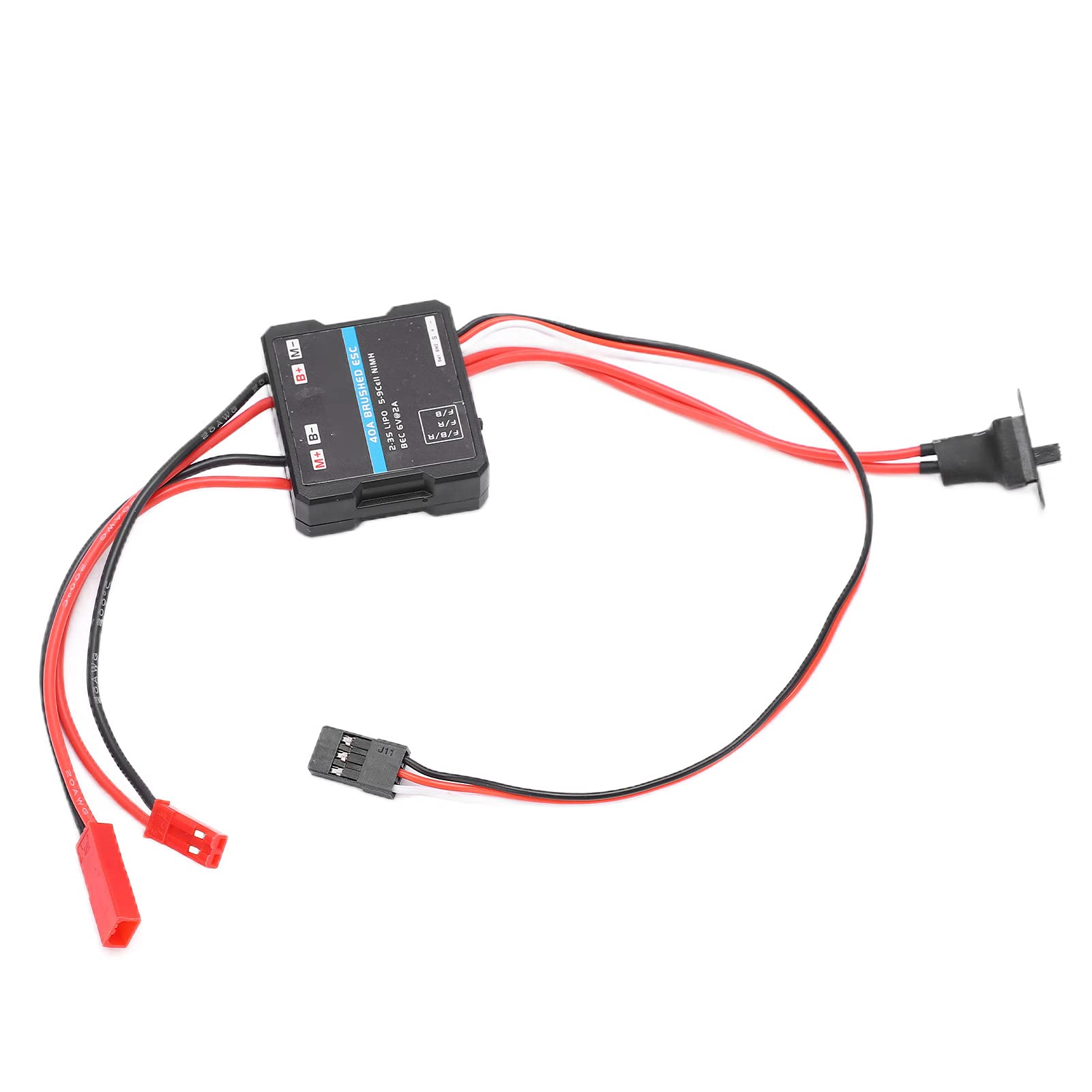 Electronic Speed Controller, Waterproof 40A RC Brushed ESC with Three Operating Modes for 1/16 RC Car 1/18 RC Car Upgrade