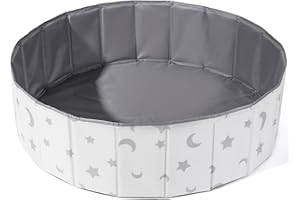 STARBOLO 40Inch Kids Ball Pit, Foldable & Portable & Reusable Balls Pool for Toddlers,Playpen/Fence for Baby, Play Pool for Dog, Indoor & Outdoor Use, Oversized (Star/Moon)